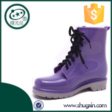 femmes chaudes belle 18 cm talon plat violet uk en plastique bon pas cher bottes B-817